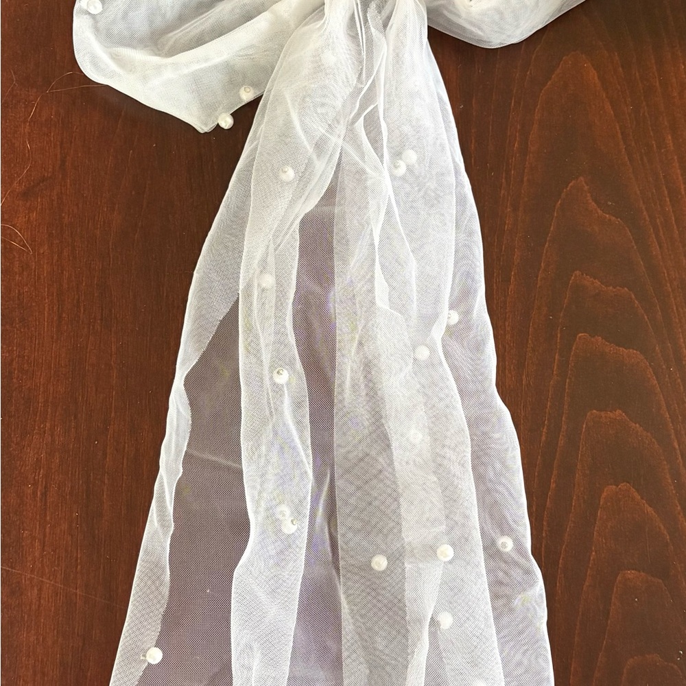 Bachelorette Bridal Bow Veil With Clip